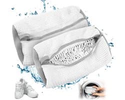 Schoenwaszak voor Sneakers - 2 Stuks Mesh Waszakken voor Schoenen met Rits - Anti-Deformatie en Ademend Ontwerp