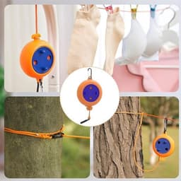 Dailygoody - Draagbare waslijn - Antislip waslijn - 10 meter - Reis en camping - Lichtgewicht en compact - Geschikt voor buiten en binnen - Voor kampe... — thumbnail 3