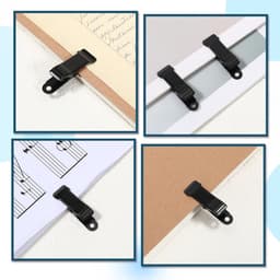 SnelShoppen - 12 Stuks Metal Clips Mini Klemmen 1.2 cm Zwarte Non-Slip Klemmen voor Gordijnen, Kleding, Foto's, Snacks en Creatieve Projecten — thumbnail 4
