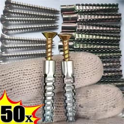 Wandankers - Pluggen Schroeven - Zware Bevestigingen - Sterke Houdkracht - 50 stuks - Metaal — thumbnail 5