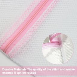 Dailygoods- Waszak Set van 2 - 30 x 40 cm - Delicate Waszak - Waszakken met Ritssluiting - Reiswaszak - Duurzaam Mesh Ontwerp - Wasnet — thumbnail 5
