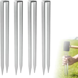Dailygoods- Grondankers U-vormig 4 stuks - Roestvrij Staal - Robuuste — thumbnail 2