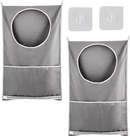 Dailygoods- Waszak Waterdicht - Hangende Waszak - Grote Capaciteit - Polyester - 50 x 77 cm - Ruimtebesparend Ontwerp - Wasmand — thumbnail 1