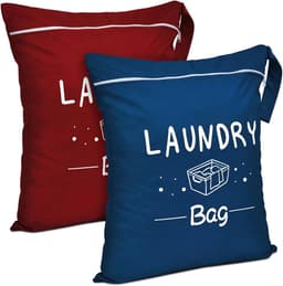 Reistas voor vuile was, waterdichte tas met ritssluiting voor reizen, voor vuile was en badkleding, droge waszak voor camping, wasbaar (bordeaux + marineblauw) — thumbnail 1