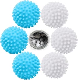 Droogbal, 6 stuks drogerballen voor wasdroger (blauw wit) | Wasbal voor wasmachine, herbruikbare droger voor wasmachine, wasdroger, ballen, wolliger wasgoed — thumbnail 2