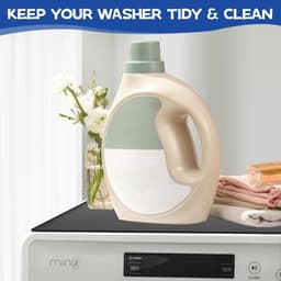 KZQ Siliconen mat - Wasmachine voets - Waterdichte siliconen beschermgroef voor de voet - Beschermt de vloer - Voorkomt lekkages van wasmachines, drogers, vaatwassers, koelkasten en airconditioners - 60x60x2 cm — thumbnail 5
