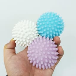 wasbal voor wasmachine, wasbal, 6 stuks drogerballen voor wasdroger, egelballen voor pluizige was, voor thuis, kleding, reiniging, herbruikbaar — thumbnail 3