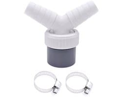Afvoerslangconnector Duurzaam - 2-Weg Y-Splitter - Afvoerslangverbindingsadapter - Voor Wasmachine/Condensdroogtrommel - Geschikt voor Slangdiameter 19-24 mm - Aansluiting voor Afvoerbuis 40 mm - Afvoeradapter