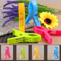 Wasknijpers Kunststof - Kledingknijpers Strandknijpers - Wasgoed Drogen - Goede Grip - 100 stuks - Gemengde Kleur — thumbnail 4