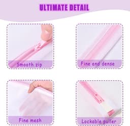 Set van 4 Herbruikbare Waszakken met Rits voor Delicate Kleding, Ondergoed en Reisorganizer - 23×30 cm en 30×40 cm — thumbnail 5