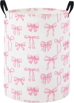 VHV-Opbergmand - 35x45 cm - Stijlvolle en Duurzame Wasmand met Strik Decoratie en Ruime Opslag voor Speelgoed, Kleding en Woonkamer — thumbnail 1