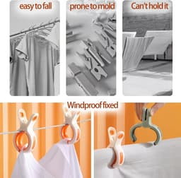 strandhanddoekclips, 10 stuks handdoekclips voor ligstoelen, plastic spoorloze wasknijpers, winddichte quiltclips, antislip wasclips voor ligbedden, wasgoed, zwembadstoelen — thumbnail 3