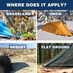 8 Stuks Zware Grondpinnen van 40 cm, Gegalvaniseerde Grondankers, Roestbestendige Stalen Haken voor Tent, Trampoline en Schaduwdoeken — thumbnail 4