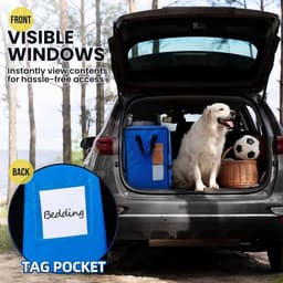 Verticale Verhuiszakken met Sterke Handvatten en Ritsen - Ideaal voor Kledingopslag, Waszakken en Reizen (Blauw, 4 Stuks) — thumbnail 5