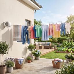 SnelShoppen - Dry Clothesline - Ruimtebesparende Waslijn ABS Duurzaam voor Thuis - 26 Meter Droogruimte - Uitbreidbare Buitenwaslijn - Ideaal voor Tui — thumbnail 3