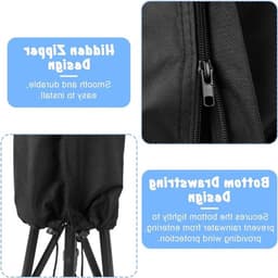 Beschermhoes voor Waslijn Carousel van 600D Oxford Stof, Waterdicht en UV-Bestendig, Inclusief Opbergtas, Ideaal voor Buitengebruik (180 x 16 x 16 cm) — thumbnail 5