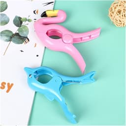 Strandlaken Clips - Wasknijpers Pins - Handdoeken Drogen - Afgeronde Kaken - 14 cm - Willekeurig — thumbnail 4