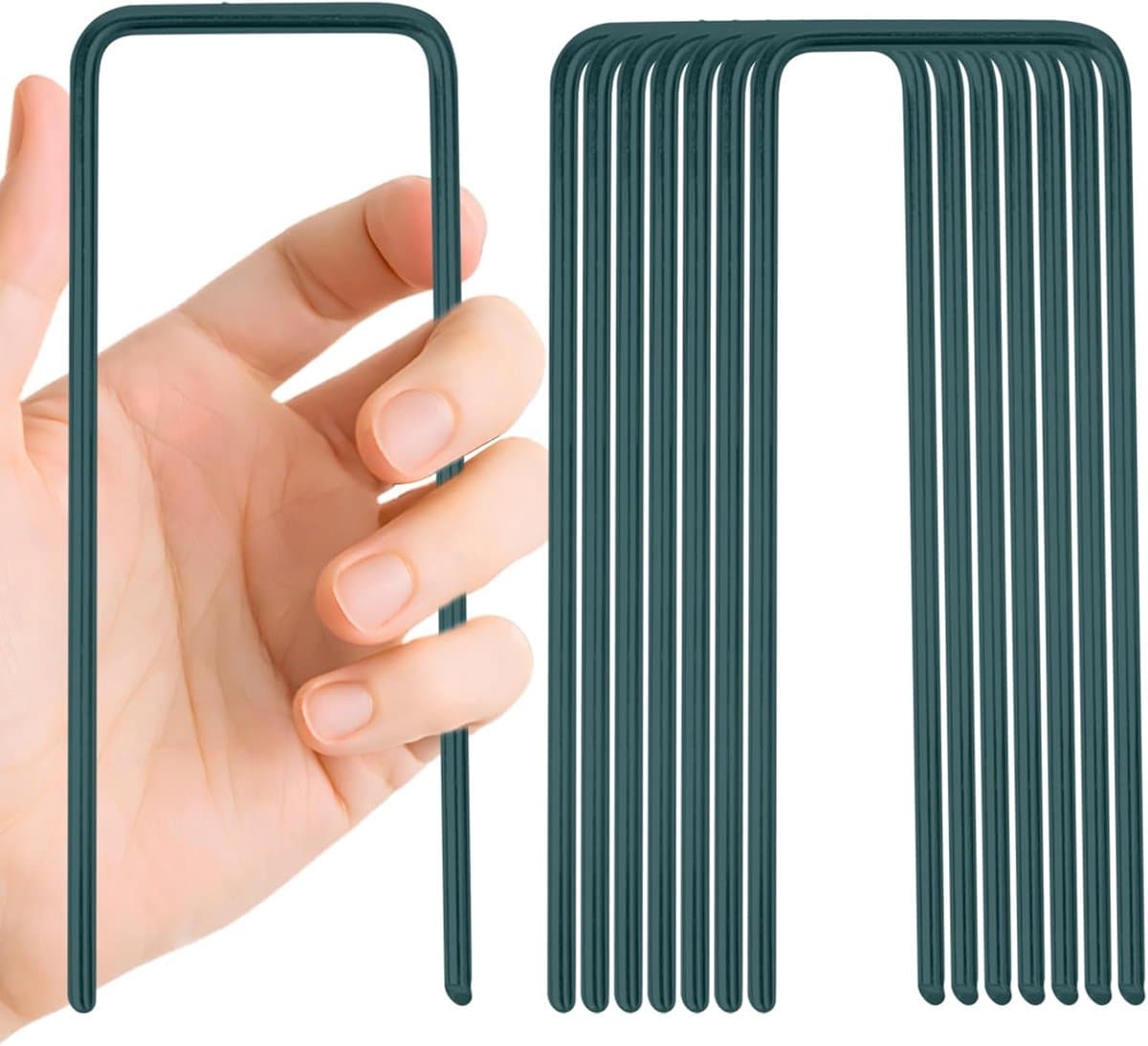 Grondankers 50 stuks - Roestvrij gehard staal - 150 mm x 30 mm - Ideaal voor het bevestigen van onkruiddoek - ShopVlot — afbeelding 1