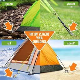Grondanker tentharingen - tuin haringen van staal - grondnagels voor landschap en bouw - tent voor trampoline en schommel - 6 stuks 30 cm — thumbnail 4