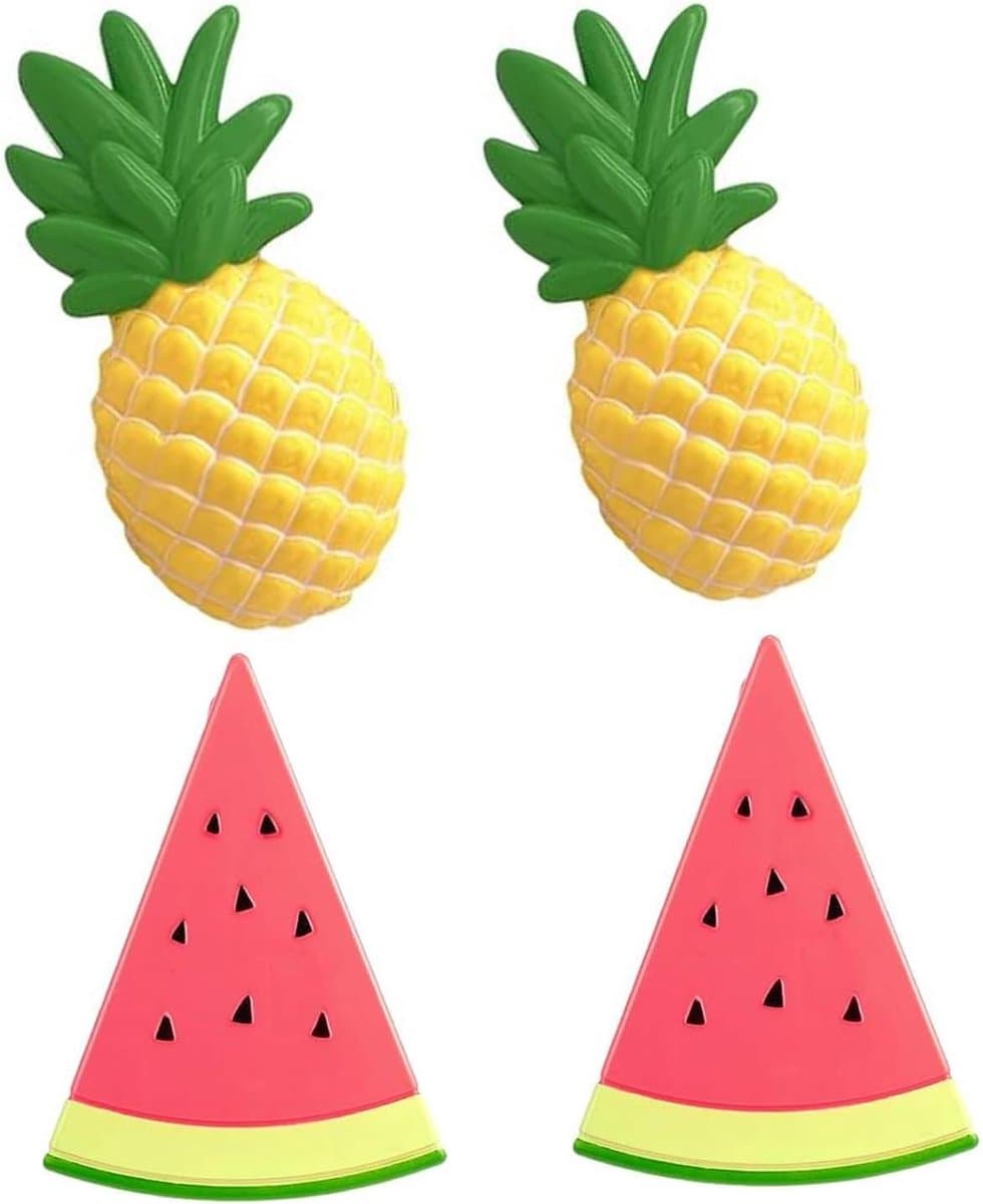 - Strandhanddoekclips 4 stuks voor ligstoel zonnebank - Fruitstijl wasknijpers - Set van 4 nodig voor strandhanddoeken. — afbeelding 1