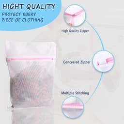 Famanu - Wasserij Zak 6 Stuks, 40cm – 60cm 3 Verschillende Maten Wasgoed Zak, Wasgoed Zak Beschermt Delicate Kleding, Verborgen Rits, Zeer Duurzaam — thumbnail 3