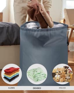Trekkoordtas - S - 3 stuks - 90*60CM - 3 kleuren - Waterdicht - Stofdicht - Sluiting met trekkoord - Scheurvast - Herbruikbaar - Opbergtas - Reistas - Tas voor natte kleding - Schoenentas - Waszak voor op reis — thumbnail 3