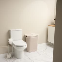 Wasmand 'Hessian' met deksel - 60 Liter - Box - Crème - Ventilatie — thumbnail 5