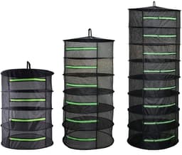 Opvouwbaar Droogrek met Rits - 6 lagen - Zwart - Φ60cm — thumbnail 1