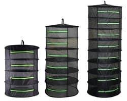 Opvouwbaar Droogrek met Rits - 6 lagen - Zwart - Φ60cm