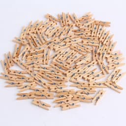 100 stuks - Clips - Houten Clips - Wasknijpers - Houten Wasknijpers - Geschikt voor Woondecoratie, Fotoclips, Woondecoratie - 3.5x0.7cm — thumbnail 1