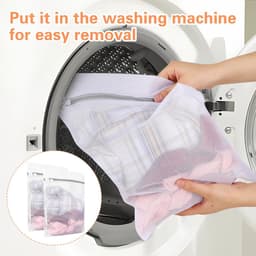 Set van 4 wasnetten voor wasmachine, waszak 30 x 40 cm, wasmachine waszak voor fijne was, wasnet klein met verborgen rits voor bh, sokken, reizen, schoenen — thumbnail 3