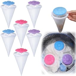 Set van 6 stuks, wasmiddel voor dierenharen, zwevend haarfilter, haarverwijderaar, wasmachinehaarvanger, wasmiddel voor honden en katten — thumbnail 1