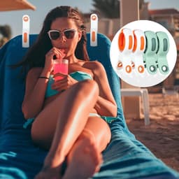 WNHB® Handdoekklemmen strandstoel 8 stuks - grote winddichte clips - stevige wasknijpers voor handdoek ligbed zwembad en kleding — thumbnail 2