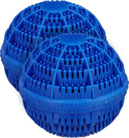 wasbol set van 2 - met keramische balletjes - tot 1000x - blauw — thumbnail 1