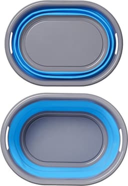 ProPlus Opvouwbare wasmand - 17 liter - blauw/grijs - ruimtebesparend - ideaal voor camping en thuis — thumbnail 4