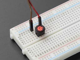 Mini Illuminated Momentary Pushbutton - Red Power Symbol Adafruit 3104 — thumbnail 1