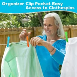 Set van 48 Wasknijpers zonder Afdrukken met Opbergmand - Windbestendig en Anti-slip — thumbnail 5
