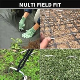 Grondankers voor Worteldoek - 100 Stuks 15 cm Stalen Anti-Roest Haringen voor Tuin en Omheining — thumbnail 4