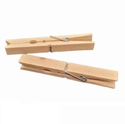 Grote 18-delige houten wasknijpers voor kleding en ambachten - 9,5 cm lange veerclips — thumbnail 3