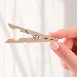 50 Stuks Houten Wasknijpers 7,5 cm met Roestbestendige Spiraal - Natuurlijke Clips voor Wasgoed en Knutselen — thumbnail 4