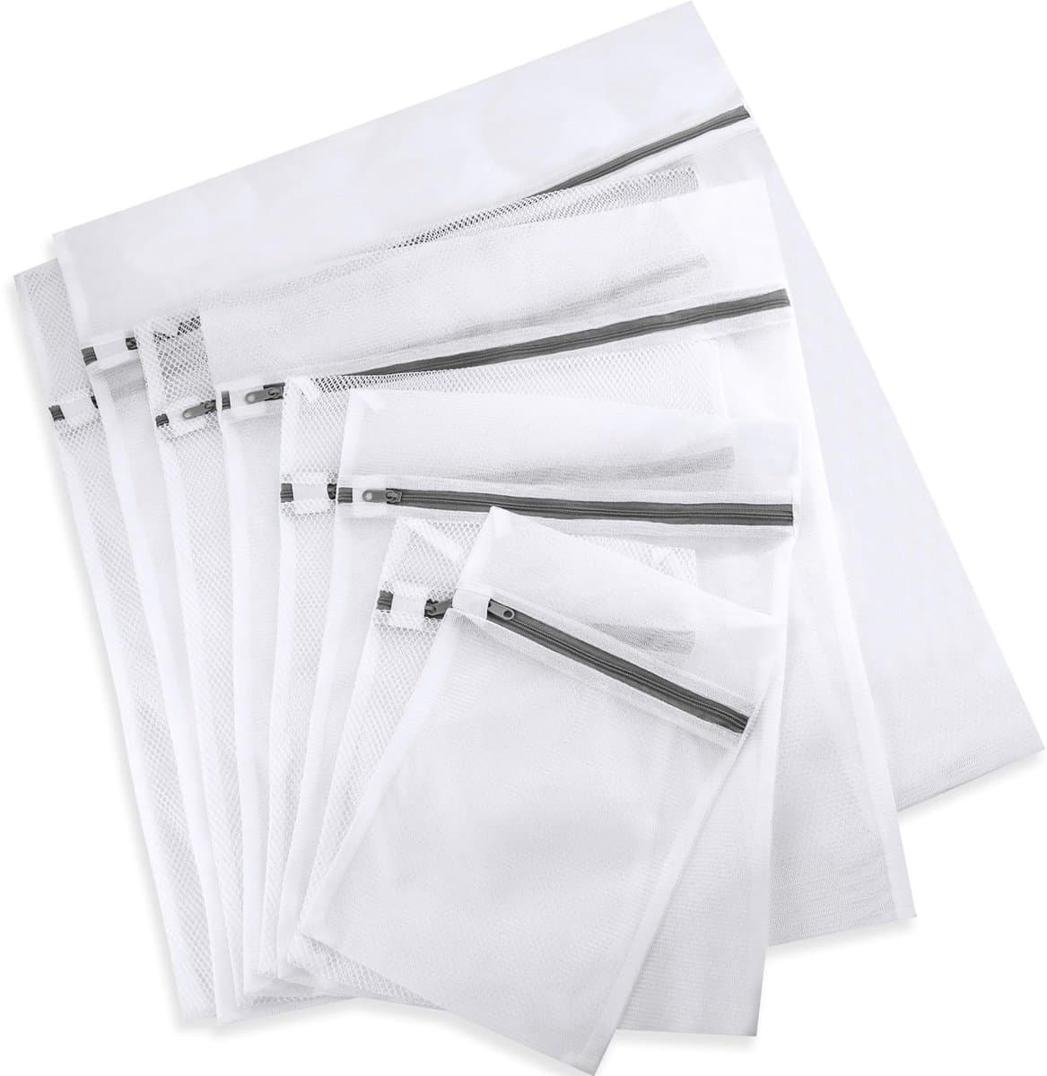 IMPERATORIS® Waszakjes voor Wasmachine - Bescherming voor Fijne Was en Schoenen - Mesh Wasnet met Rits - Voorkomt Slijtage - Set van 8 - grijs - 40 x 50 cm 32cm L x 22cm W x 5.5cm H — afbeelding 1