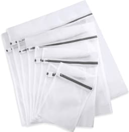 IMPERATORIS® Waszakjes voor Wasmachine - Bescherming voor Fijne Was en Schoenen - Mesh Wasnet met Rits - Voorkomt Slijtage - Set van 8 - grijs - 40 x 50 cm 32cm L x 22cm W x 5.5cm H — thumbnail 1