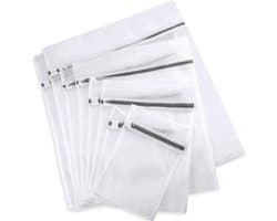 IMPERATORIS® Waszakjes voor Wasmachine - Bescherming voor Fijne Was en Schoenen - Mesh Wasnet met Rits - Voorkomt Slijtage - Set van 8 - grijs - 40 x 50 cm 32cm L x 22cm W x 5.5cm H