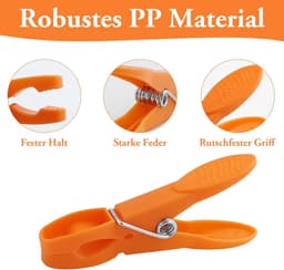 48 stuks wasknijpers met wasknijpers, windbestendige kleurrijke knijperzakken, plastic, zonder afdruk, sokkenklemmen voor waslijnen en kleding, sokken — thumbnail 5