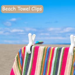 Verpakking van 12 plastic wasknijpers met stevige, duurzame en roestbestendige veren. Ze kunnen worden gebruikt als strandlakenklemmen of om handdoeken, kleding en dekens te drogen. — thumbnail 4