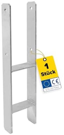 H-anker 12 x 12 voor beton - Duurzaam paalanker voor houten elementen — thumbnail 1