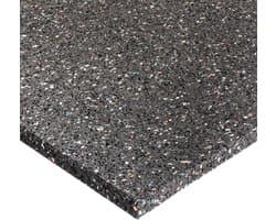 Antitrillingsmat en antislipmat voor bouwbescherming en sporttoestellen, rubber zwart 600 x 600 x 15 mm