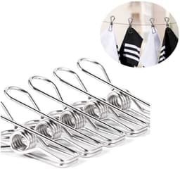 Wasknijpers - wasknijpers klein - Knijpers - handdoekclips - 40 stuks - Handdoekknijpers - sokken clips - sokkenclips - wasknijpers rvs - rvs wasknijpers - 6.5*1.5cm — thumbnail 1