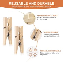Mini Houten Wasknijpers - Set van 110 Stuks voor Knutselen en Decoratie — thumbnail 5