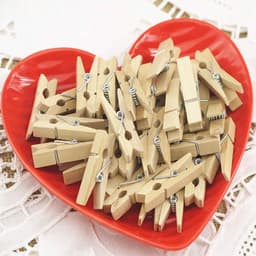 Mini Wasknijpers 100 Stuks - Houten Fotoclips met Jute Touw voor Creatief Gebruik — thumbnail 5